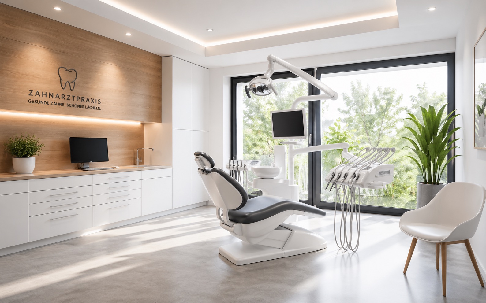 Helle, hochmoderne Zahnarztpraxis in Homburg