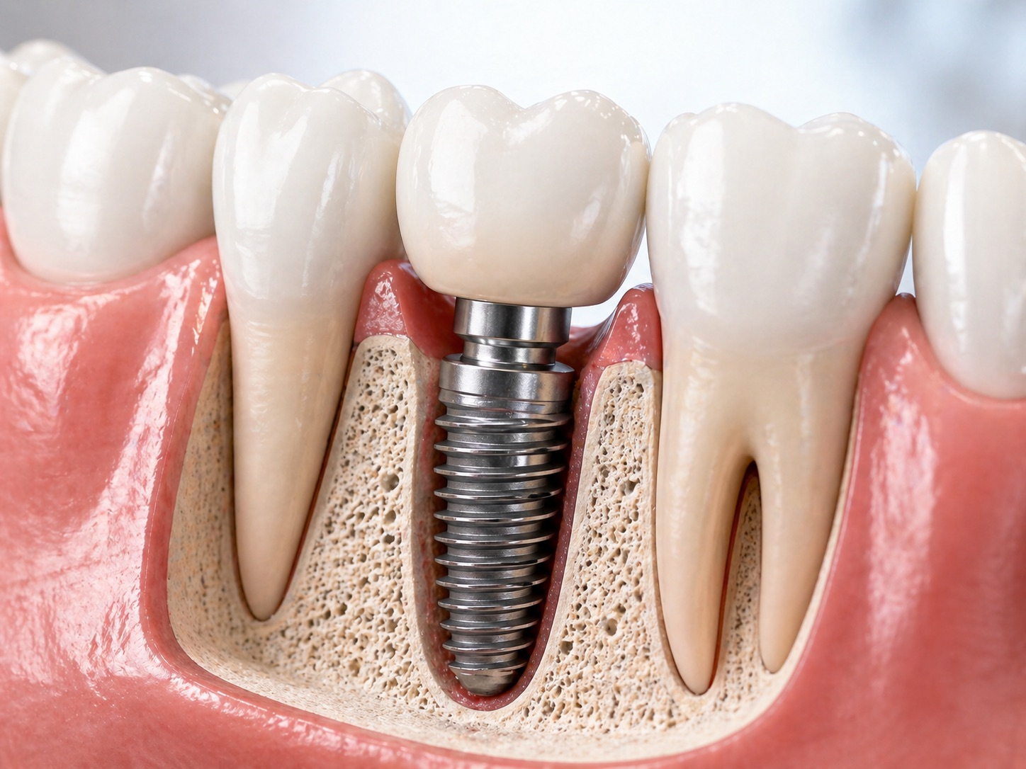 Zahnimplantate aus biokompatiblem Titan bei Zahnarzt in Homburg